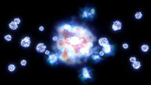 Abstract energy atom animation Stock Footage 72353399