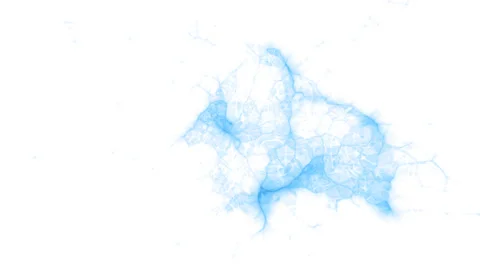 Abstract energy background in light blue - on white Video stock 60233027