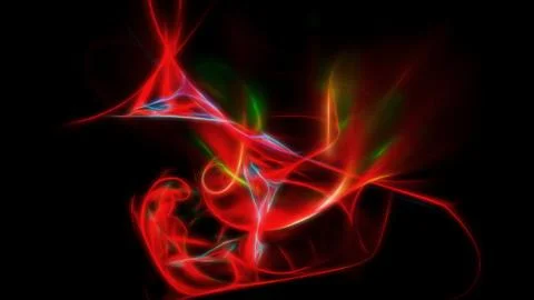 Abstract energy background with red thin curved stripes Stock Illustration