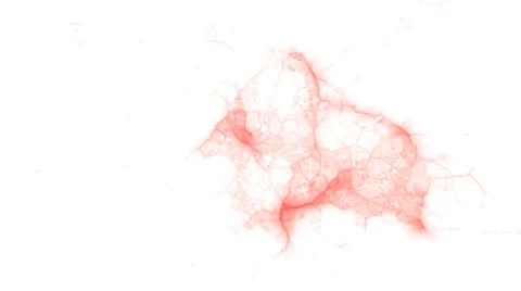 Abstract energy background in red - on white (FULL HD) Video stock 60235079