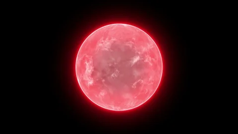 Abstract energy ball science background red loop Stockbeeldmateriaal 84867045