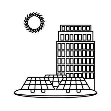 Abstract energy building Stock Illustration