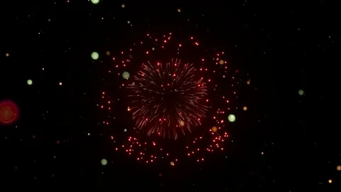 Abstract energy explosion with glowing red particles and blue electric Stock Footage 344918865