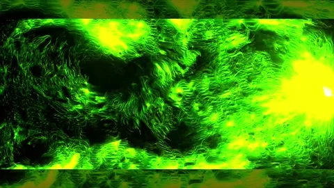 Abstract energy explosion particles bubble cells green dots glowing. 4K Stock Footage 287901330