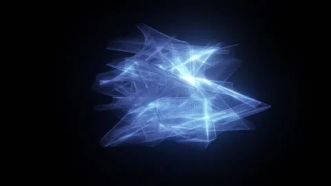 Abstract Energy Form. Spherical Molecular Ball. Atomic science abstract backg Stock Footage 306858103