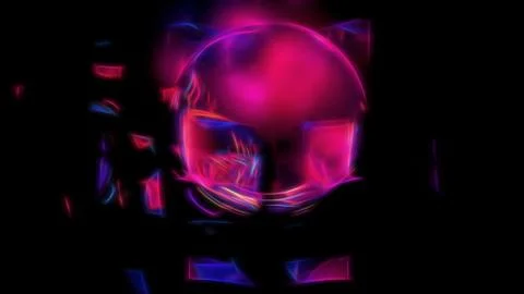 Abstract energy glowing sphere Stock Illustration