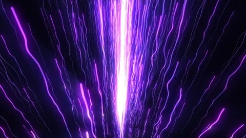 Abstract energy lines of light going upward with wave energy. Bright purple Stock Footage 289882424