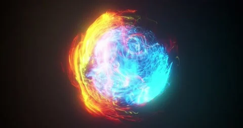 Abstract energy orb.  Energy in motion within a sphere object. Stock Footage 139981349
