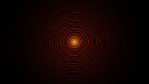 Abstract energy ripple circle background loop for digital technology wave v.. Stock Footage 344642229