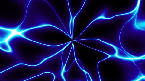 Abstract energy in space. Energy force fields and energy flows. Flowing neon Stock Footage 337350450