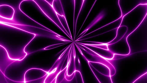 Abstract energy in space. Energy force fields and energy flows. Flowing neon Stock Footage 337350473