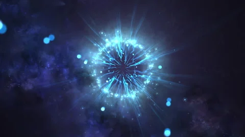 Abstract Energy Sphere in Cosmic Space Environment Video stock 304170422