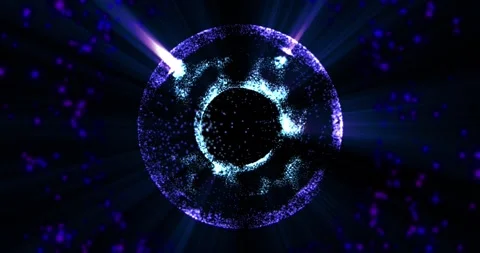 Abstract energy sphere made of particles, magic ball, molecule plasma orb, My Stock Footage 240998334