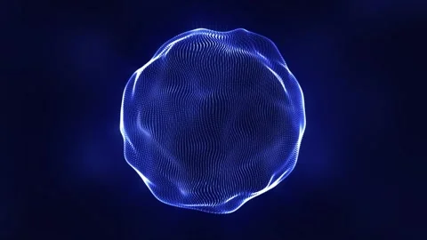 Abstract energy sphere round planet star futuristic cosmic Video stock 252209105