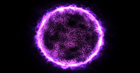 Abstract energy sphere round planet star futuristic cosmic purple beautiful.. Stock Illustration