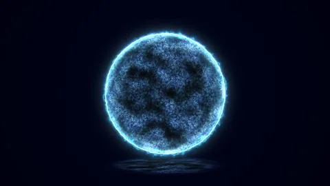 Abstract energy sphere round planet star futuristic cosmic blue beautiful g.. Stock Illustration