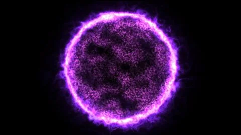 Abstract energy sphere round planet star futuristic cosmic purple beautiful.. Stock Illustration
