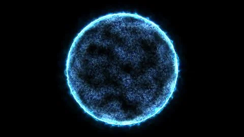 Abstract energy sphere round planet star futuristic cosmic blue beautiful g.. Stock Illustration