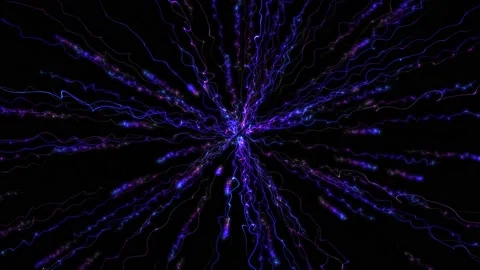 Abstract Energy Strings Background Loop Video stock 203443462