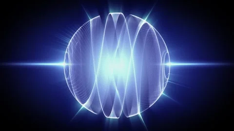 Abstract energy structure in a shape of blue sphere made of glowing lines Stock Footage 265000771
