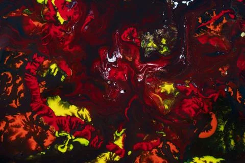 Abstract energy vortex background with bright yellow and red accents. Fotos de archivo