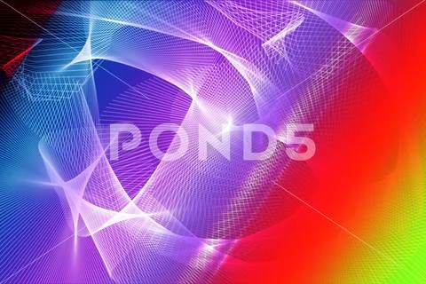 Abstract Energy Wave Background With Blue Purple Red And Yellow Glow PSD Template