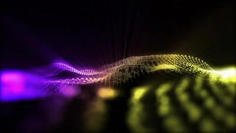 Abstract energy waves Stock Footage 303211376
