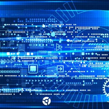 Abstract engineering future technology background. Stock Illustration