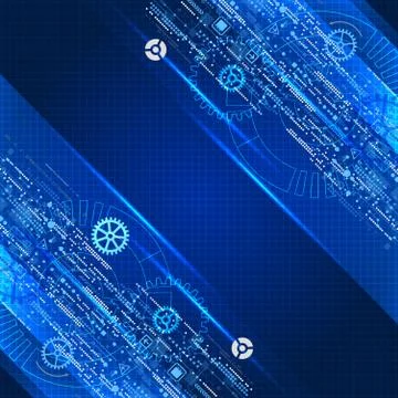 Abstract engineering future technology background. Stock Illustration