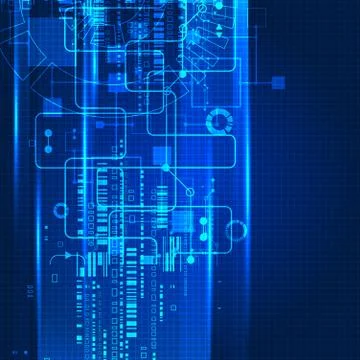 Abstract engineering future technology background. Stock Illustration