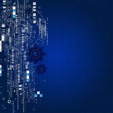 Abstract engineering future technology background. Stock Illustration