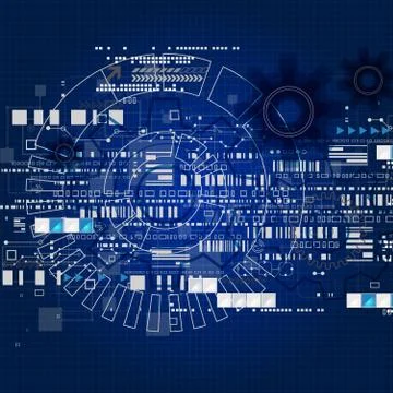 Abstract engineering future technology background. Stock Illustration