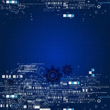 Abstract engineering future technology background. Stock Illustration