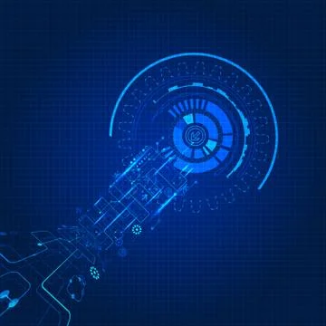 Abstract engineering future technology background Stock Illustration