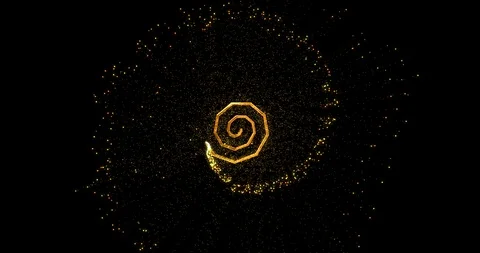 Abstract enneagonal star dust twisted spiral background Stock Footage 122968471