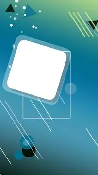 Abstract envelope and glowing interface elements float over a teal gradient.. 스톡 일러스트