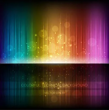 Abstract equalizer background. Multicolor rainbow wave. Stock Illustration