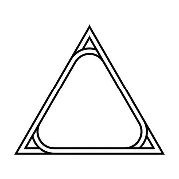 Abstract equilateral triangle layers with rounded geometric symmetry design Stock Illustration