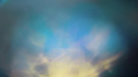 Abstract ethereal light background with soft blue and golden bokeh flares Stock Footage 344985696