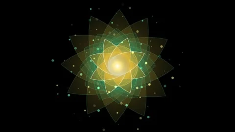 Abstract Ethereal Luminescent Mandala Loop Seamless Loop Stock-Footage 348129734