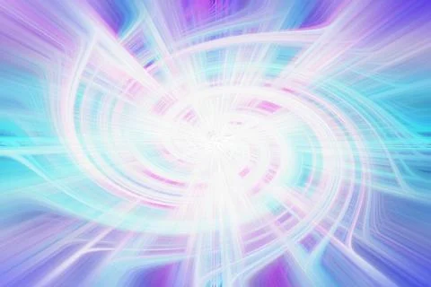Abstract ethereal vortex background with glowing light rays and vibrant Illustrazione stock