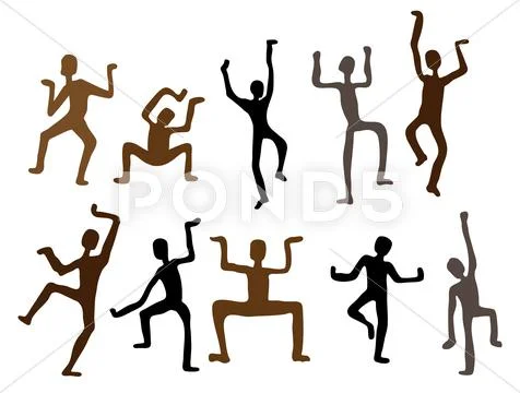 Abstract ethnic dance men. vector illustration Stock Illustration