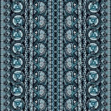 Abstract ethnic floral pattern, vector background Illustrazione stock