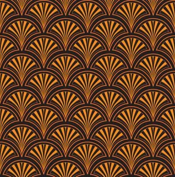 Abstract ethnic floral tile pattern. Japanese style ornament. Or Illustrazione stock