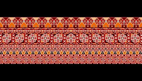 Abstract ethnic geometric pattern design for background or wallpaper,boder,.. Illustrazione stock