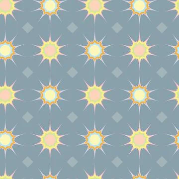 Abstract ethnic geometric seamless pattern with stars Illustrazione stock