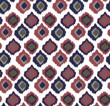 Abstract ethnic pattern background uneven shapes, boho Stock Illustration