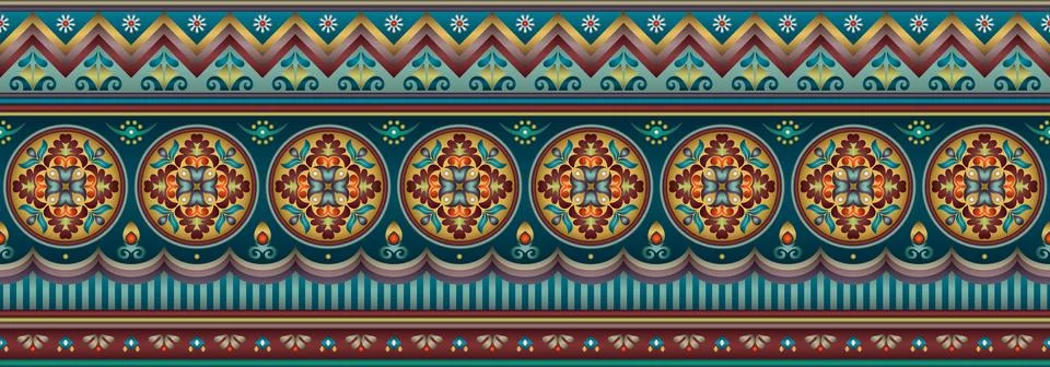 Abstract ethnic pattern, ornamental background Stockillustratie