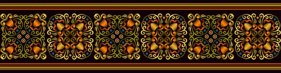 Abstract ethnic pattern, ornamental background Illustrazione stock