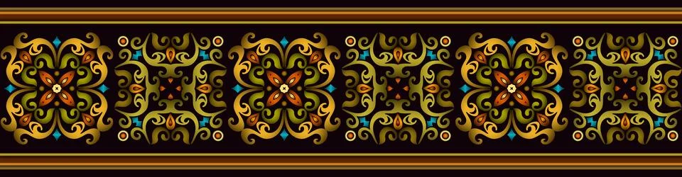 Abstract ethnic pattern, ornamental background Illustrazione stock